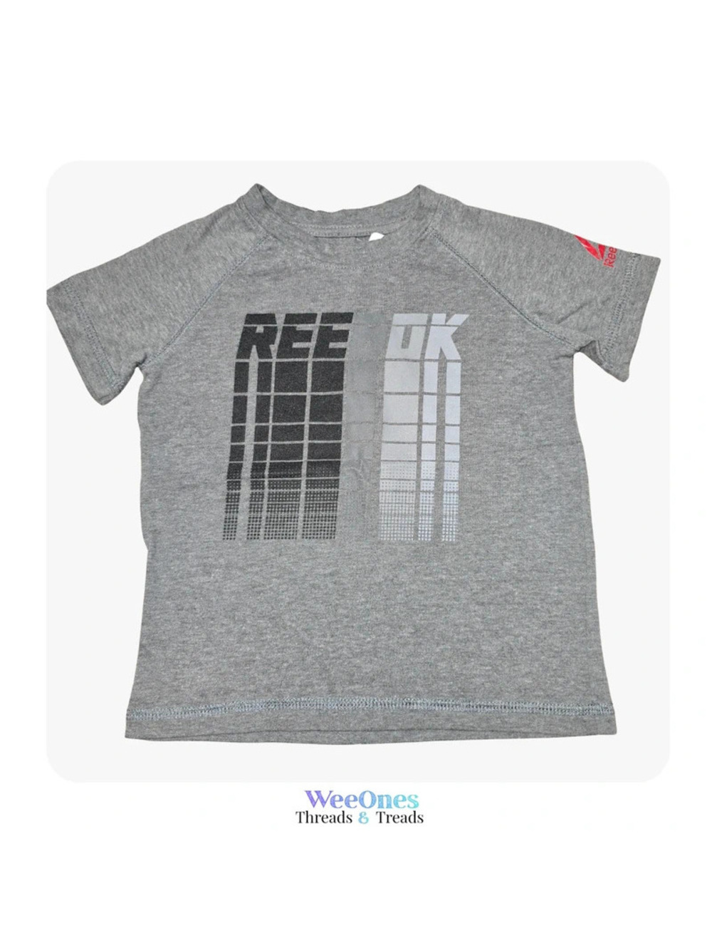 Reebok Toddler Boys Gray Graphic Athletic T-Shirt Size 3T